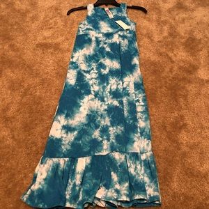 Girls’ Blue Tie-die Maxi Dress